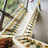 Modernes Europäisches U-förmiges Aluminium-Glas-Geländer Rostbeständiges Villen-Treppengeländer-Design Einfache Installation Meixi Treppen