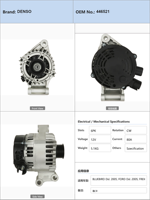 Alternateur de voiture pour Ford C-Max DE 1.6 SHDC HW DA HWDB SHDA SHDB 100 ch essence 2007 à 2010 446521