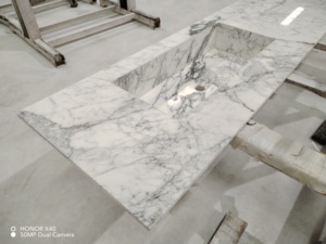 Natural <strong>Stone</strong> for Interior Wall Panel Bathroom Basin Sink Countertop <strong>Stone</strong> Veneer <strong>Marble</strong> <strong>Stone</strong> Slab <strong>White</strong> Modern Decorative - Product Image 4