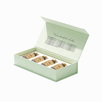 Boîte d'emballage rigide magnétique rose haut de gamme faite à la main, forme rectangulaire, logo personnalisé, revêtement UV quadricolore, boîtes cadeaux
