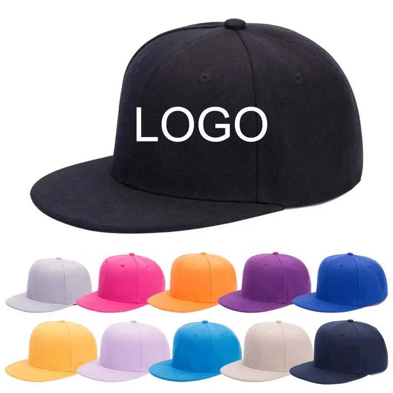 Nuovo berretto sportivo piatto ricamo 3D personalizzato Logo bianco cappellino Hip Hop cappelli con chiusura a scatto cappellino flessibile per uomo