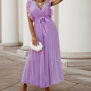 Nouvelle Robe Midi Décontractée d'Été pour Femme – Confortable, Tendance, en Chiffon Tissé Personnalisé, Lin et Coton Anti-Statique - Product Image 4