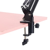 Pince de bureau de table pour microphone en métal noir personnalisé de haute qualité