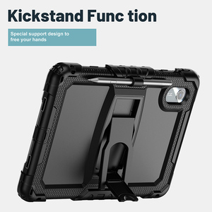 Silicone chống sốc Rugged trường hợp đối với Lenovo Pad 11 2025/ Tab K11 Gen 2 được xây dựng trong có thể gập lại Rugged chân đế - Product Image 3