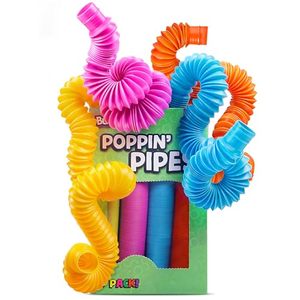 Jouet tubulaire coloré extensible, tube flexible ondulé, jouet sensoriel anti-stress pour enfants et adultes - Product Image 1