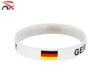 Bracelets en silicone élastique de haute qualité, de différentes couleurs, avec drapeau d'Haïti, en promotion, pour cadeaux