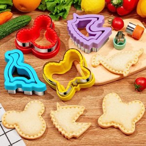 48 pz/set in metallo stampini di pasta biscotto stampo da Dessert forcella Moldes Para stampo Sandwich graziosi taglierini per bambini - Product Image 3