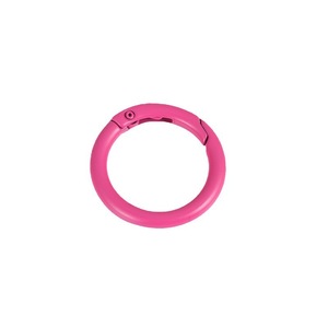 Llavero de Aleación de Zinc Colorido con Anillo de Resorte, Mosquetón Redondo de Metal de 24mm, Accesorio de Joyería Ligero y Moderno - Product Image 3