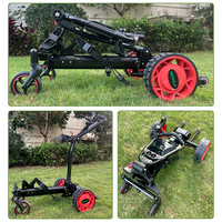 Chariot de golf électrique 500W avec télécommande, pliable en alliage d'aluminium, pour entrepôt américain