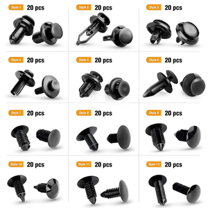 HE01 245 pièces Kit de rivets à pression pour panneaux de porte <span class=keywords><strong>automobile</strong></span> et 240 pièces Kit de clips de fixation en <span class=keywords><strong>plastique</strong></span> - Product Image 2