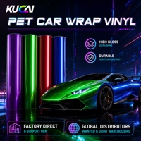 Film vinyle coloré vert pour voiture, extensible, métallique, anti-rayures, protection de peinture automobile, film PET PVC