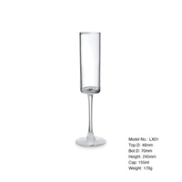 155ml Verfijnde Elegante Champagnefluit voor Wijnhuizen, Restaurants, Wijneducatie, Proefavonden, Klassieke Stijl, Groothandelsbestelling, Huishoudelijk Gebruik
