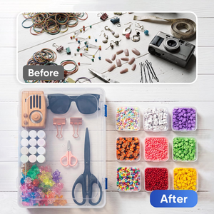 Plastic Square Nail Art Tools <b>Storage</b> <b>Box</b>-Multifunctional Modern Design Sustainable Material 1-3L Capacity - Product Image 6