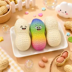 Cross-border Ultra-realistic Pu Peanut-shaped <b>Squishy</b> Anti-Stress Toy Venting Squeeze-and-squeeze Charm Prank Gift for Ages 3+ - Product Image 2