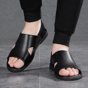 <span class=keywords><strong>Sandales</strong></span> classiques décontractées pour hommes, style été, légères, plates, pour l'extérieur, semi-mules - Product Image 4