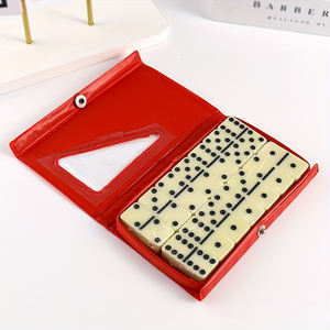 Jeu de dominos double six classique, jeu de société pour la famille, 28 dominos dans un étui portable pour les loisirs, les cadeaux, les divertissements, le tourisme - Product Image 5