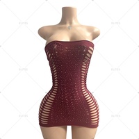ELITES Vente en gros de haute qualité Combinaison ouverte à l'entrejambe Vêtements de danse sexy en gaze pour femmes