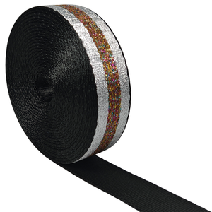 Vente chaude fabricant 1 pouce de <span class=keywords><strong>large</strong></span> or Bling brillant <span class=keywords><strong>ceinture</strong></span> élastique 10-50mm sangle <span class=keywords><strong>pour</strong></span> jupes sacs chaussures - Product Image 5