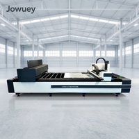 Machine de découpe CNC automatique Jowuey à double laser (fibre 3000W et CO2 300W) pour le bois, le métal, le caoutchouc avec double chemin optique