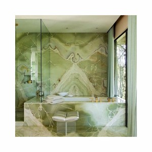 UnionStone - Losas de Mármol de Ónix Verde Natural Pulido, Retroiluminadas y Personalizadas, Diseño Moderno para Cocina, Comedor y Villa - Product Image 1