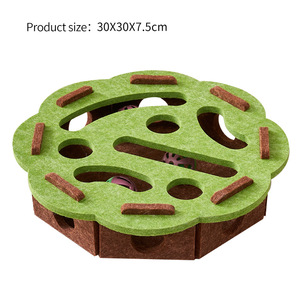 Juguete interactivo para gatos 2 en 1 con pista de bolas y poste para rascar, postes para rascar de Sisal con juguetes interactivos de <span class=keywords><strong>seguimiento</strong></span>, juguete para gatos - Product Image 3