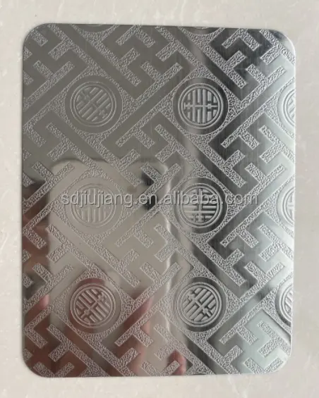 Stainless Steel Plate 304 Sheet Mirror Surface Patterned Stainless steel decorative plate embossed plate sheet