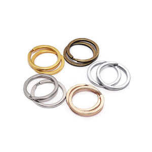 Electroplated <b>Keychain</b> <b>Rings</b> 25 28 30mm Zinc Alloy Round Fashion Metal Key Accessories For DIY Jewelry Making - Product Image 5