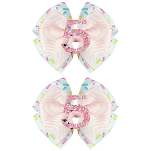 Lazos para el pelo con purpurina para 1-6 años de edad, lazos para el pelo de feliz cumpleaños, accesorios elegantes para el cabello para bebés y niños - Product Image 5