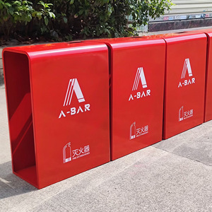 Caja de almacenamiento para extintor de incendios, pintura de acero inoxidable, duradera, para oficina, club, casa de campo - Product Image 2