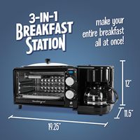 Nouvelle vente chaude 3 en 1 petit-déjeuner fabricant four à micro-ondes cafetière et poêle à frire en acier inoxydable de qualité commerciale maison intelligente