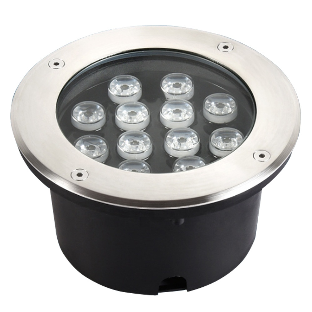 12W 12V 110V 220V IP65 Landscape Outdoor RGB Color Changing LED Recessed Inground Lighting