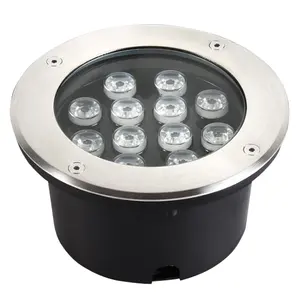 12w 12v 110v 220v externo rgb mudança de cor iluminação embutida inground