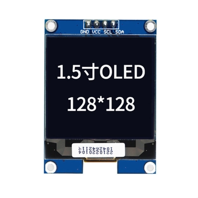 1.5" 128x128 OLED Display Module  4 Pin I2C/SSD1327Z for Arduino, ESP32, STM32 for Wearable Tech