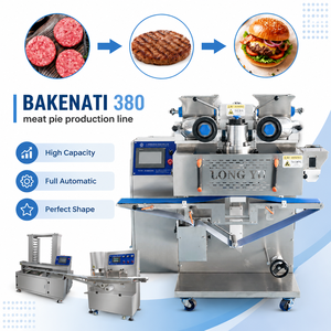 Nouvelle ligne de production automatique de galettes de <span class=keywords><strong>viande</strong></span> à haute productivité Bakenati, en acier inoxydable, avec commande tactile, pour la production commerciale de galettes de <span class=keywords><strong>viande</strong></span>. - Product Image 1