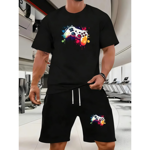 Wholesale Shirt Short <b>Set</b> Mens Streetwear Oversize Jogger <b>Set</b> Men Track Suit Sweat Suit Short <b>Set</b> - Product Image 4