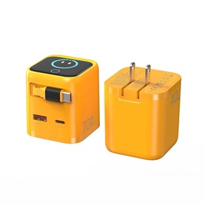 Chargeur GaN 70W avec écran TFT, prise rétractable, 2C1A USB C PD3.0 pour les voyages d'affaires, ordinateur portable, téléphone, charge rapide - Product Image 4