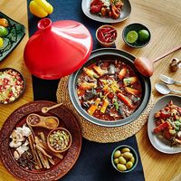 Offre Spéciale multifonction Marmites en fonte avec couvercle en céramique Marmite à tajine en fonte