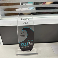 Trophée en acrylique personnalisé WeiVista pour compétition sportive, récompense de jeu avec logo gravé, fabricant d'usine
