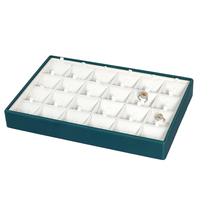 Plateau de bijoux en cuir de qualité supérieure haut de gamme compteur accessoires de diffusion en direct affichage conteneur de stockage pour perles Bracelets en argent