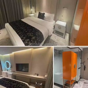 ชุดเฟอร์นิเจอร์ห้องนอนโรงแรม 3 ดาวทันสมัย ปรับแต่งได้ ราคาประหยัด โครงเตียงไม้ขนาดควีนไซส์และคิงไซส์ พร้อมตู้วางทีวี ตู้เสื้อผ้า และโต๊ะทำงาน - Product Image 4