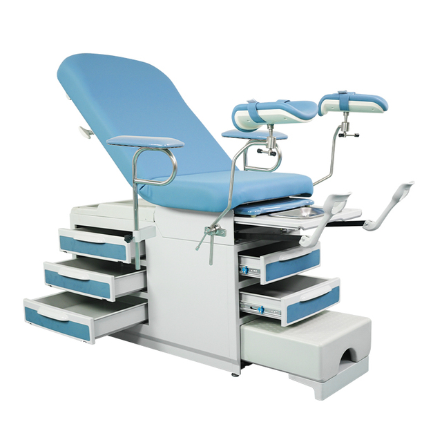 MN-JCC011  Good Price  Gynecological Chair Examination Table With Drawers Manual Adjustable Examination Table