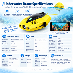 Nouveau drone intelligent de recherche de poissons sous-marins, caméra sous-marine portable HD avec contrôle à distance et profondeur fixe pour la pêche en extérieur - Product Image 2