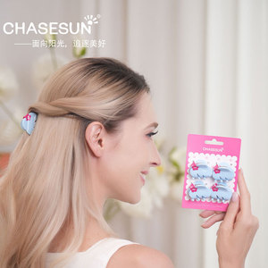 Pinza de Pelo de Acetato con Diseño Floral en Patchwork, Naranja, Verde, Rosa, Azul, para Usar en la Parte Trasera, Delantera o Lateral, para Uso Diario, Decorativa - Product Image 4