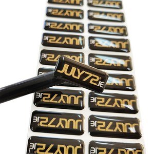 Autocollant 3D en nickel, transfert de logo en métal doré, décalcomanie UV, impression numérique, autocollants personnalisés - Product Image 6