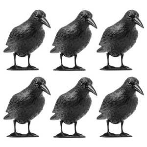 Ahuyentador de palomas y cuervos de plástico realista, 35x12x22 cm, antipájaros, para uso en balcones, jardines y exteriores. - Product Image 1