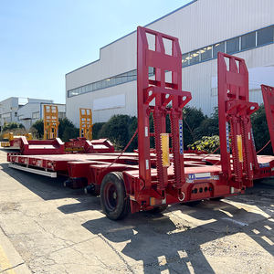 Semirremolque de cama baja de <span class=keywords><strong>segunda</strong></span> <span class=keywords><strong>mano</strong></span>, camión grande de carga, <span class=keywords><strong>remolque</strong></span> plano de 3 ejes, venta - Product Image 4