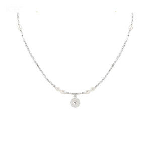 Collier pendentif en argent pur S925 Taozhiyao, or rose, petite fleur de pêcher, collier de clavicule, accessoire de mode rose doux - Product Image 5