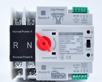 Interrupteurs de transfert automatique double alimentation HOQele 4P Din Rail ATS PV Inverter, type PC, 63A 100A 125A, capacité de coupure 10kA