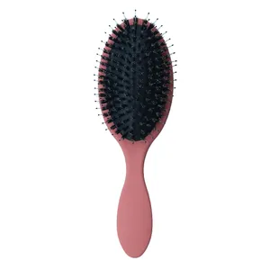 Brush Hair Super Customized Logo Detangling Brush Paddle Cushion Nylon Boar Bristle Hair Brush Curly Thick Wet And Dry Hair Comb