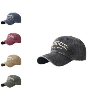 Baseball Cap Denim Washed Embroidered Logo Unisex Sun Protection Outdoor <b>Hat</b> - Product Image 3